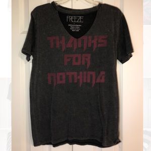 Distressed Black Tee - Large NEVER WORN!!